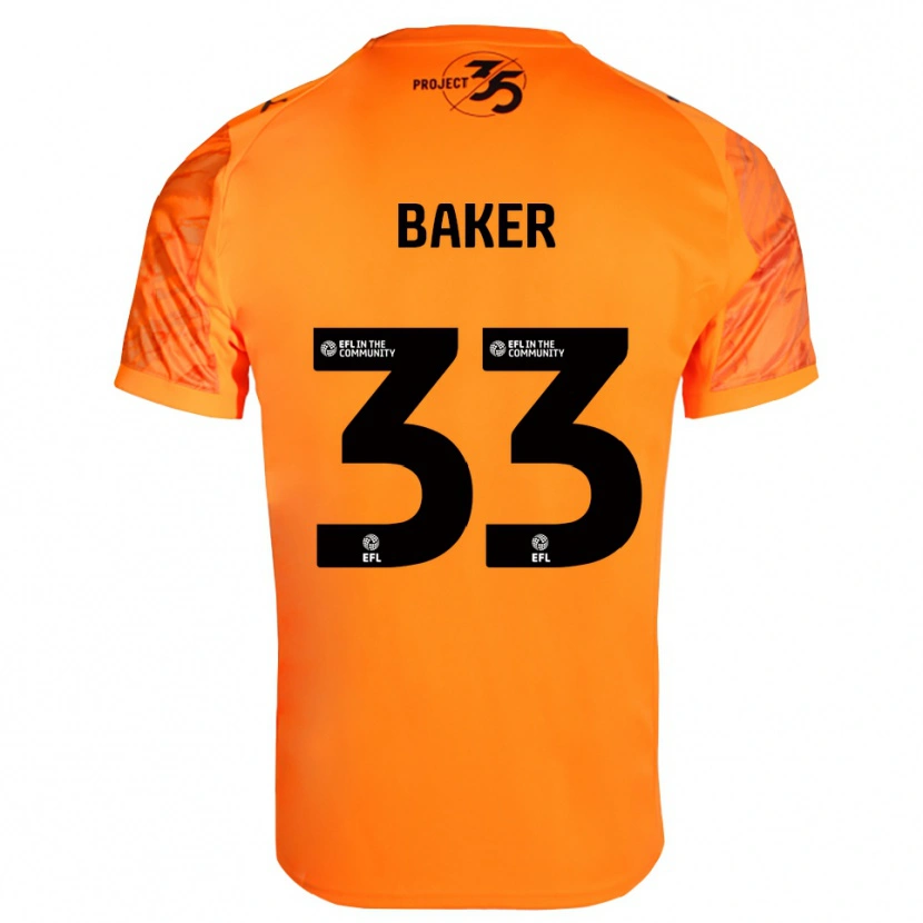 Danxen Homem Zak Baker #33 Preto Laranja Camisola Guarda-Redes 2025/26 Camisa