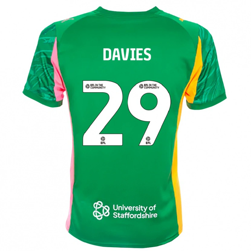 Danxen Homem Arron Davies #29 Laranja Verde Rosa Camisola Guarda-Redes 2025/26 Camisa