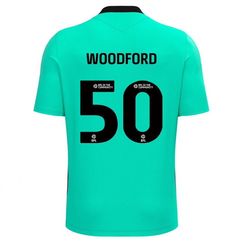 Danxen Homem Max Woodford #50 Turquesa Camisola Guarda-Redes 2025/26 Camisa