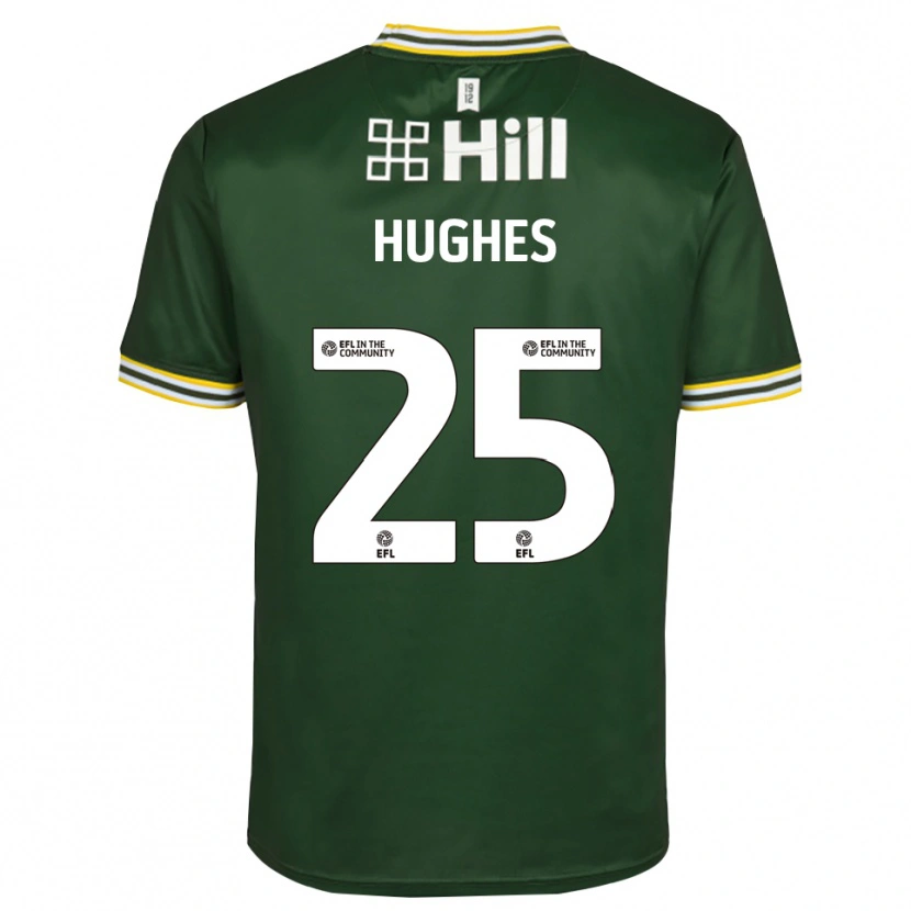 Danxen Homem Ben Hughes #25 Branco Verde Escuro Camisola Guarda-Redes 2025/26 Camisa