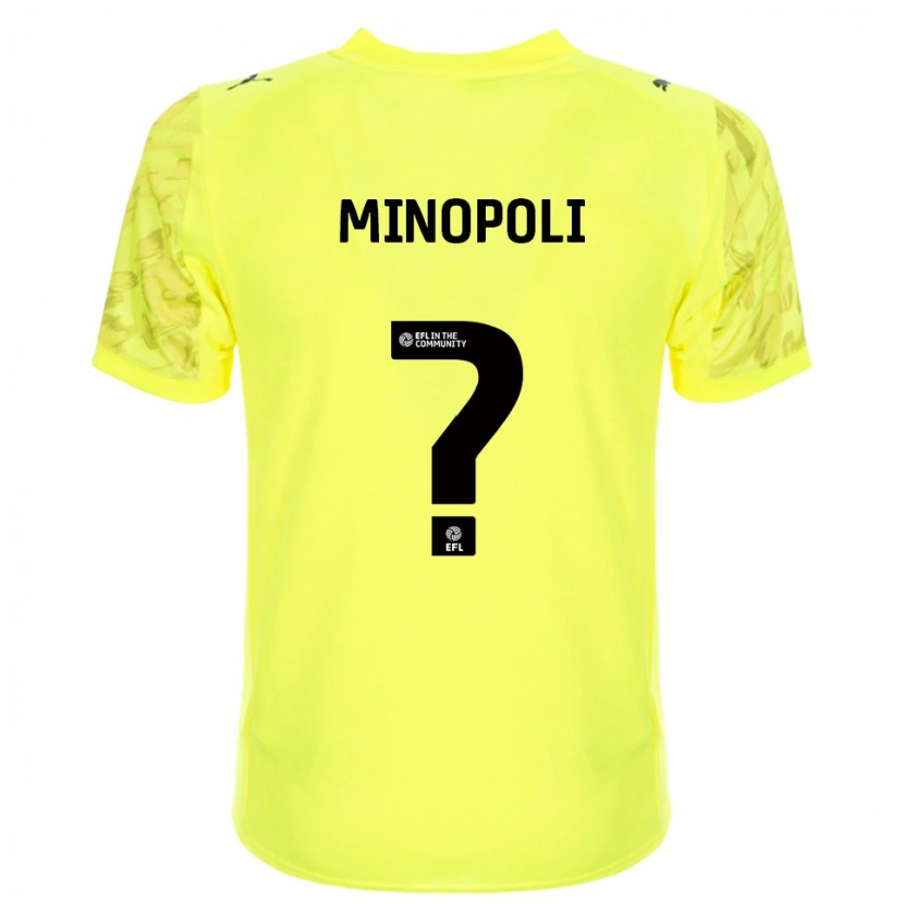 Danxen Homem Giovanni Minopoli #0 Preto Amarelo Camisola Guarda-Redes 2025/26 Camisa