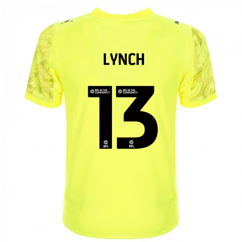 Danxen Homem Jay Lynch #13 Preto Amarelo Camisola Guarda-Redes 2025/26 Camisa