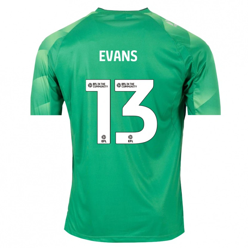 Danxen Homem Owen Evans #13 Verde Branco Camisola Guarda-Redes 2025/26 Camisa