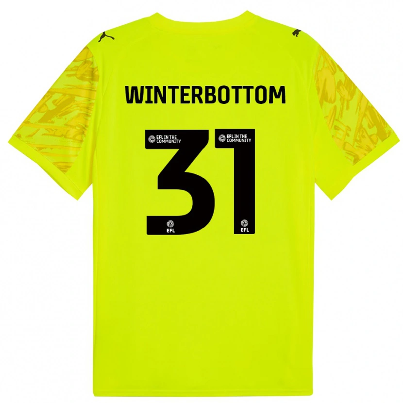 Danxen Homem Ben Winterbottom #31 Preto Amarelo Camisola Guarda-Redes 2025/26 Camisa