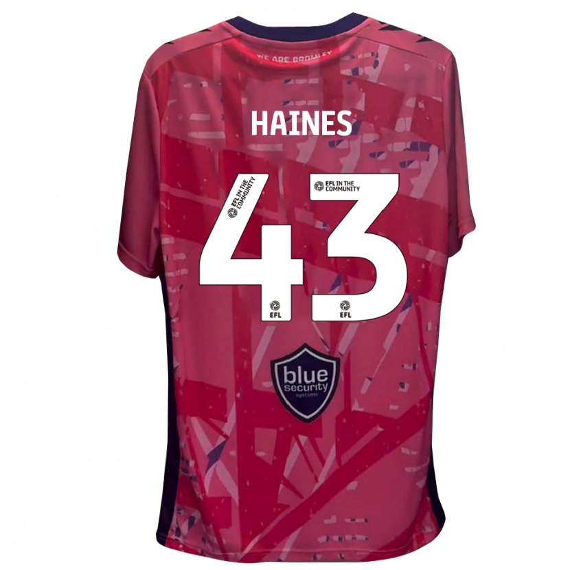 Danxen Homem Harry Haines #43 Branco Rosa Camisola Guarda-Redes 2025/26 Camisa