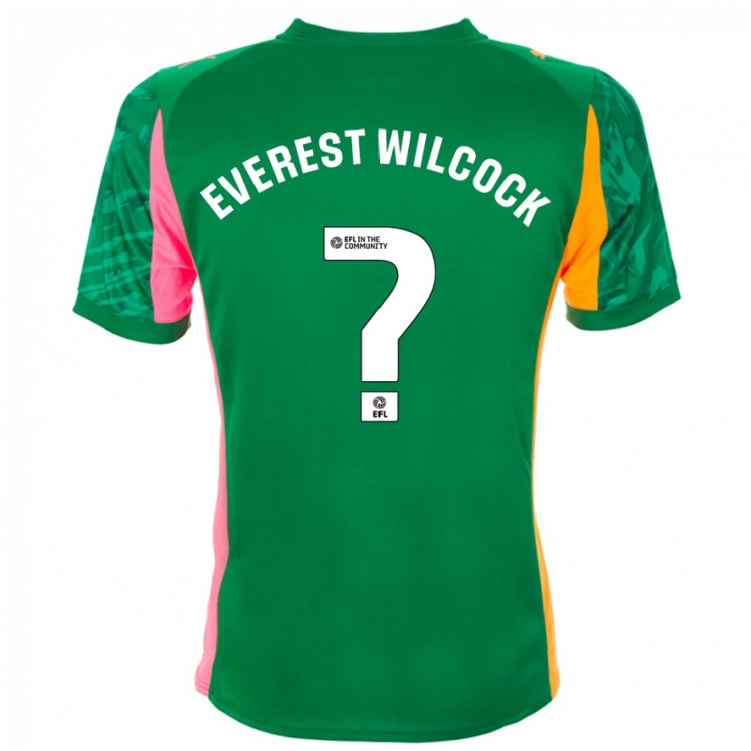 Danxen Homem Tom Everest Wilcock #0 Laranja Verde Rosa Camisola Guarda-Redes 2025/26 Camisa