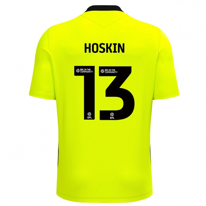 Danxen Homem Owen Hoskin #13 Preto Amarelo Camisola Guarda-Redes 2025/26 Camisa