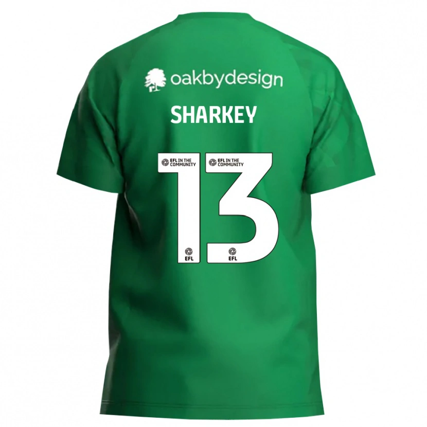 Danxen Homem Toby Sharkey #13 Verde Branco Camisola Guarda-Redes 2025/26 Camisa