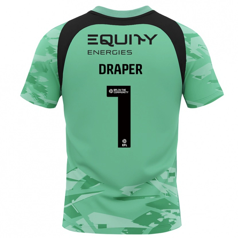 Danxen Homem Anna Draper #1 Preto Verde Claro Camisola Guarda-Redes 2025/26 Camisa