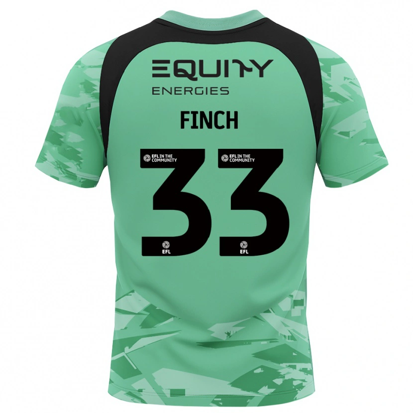 Danxen Homem Tom Finch #33 Preto Verde Claro Camisola Guarda-Redes 2025/26 Camisa