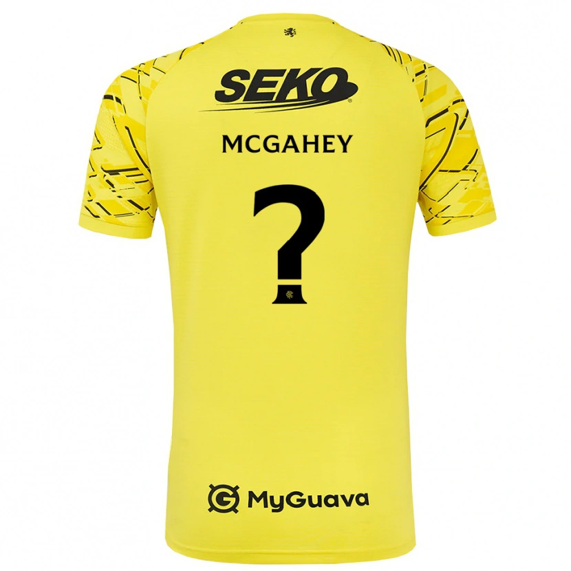 Danxen Homem Lewis McGahey #0 Preto Amarelo Camisola Guarda-Redes 2025/26 Camisa