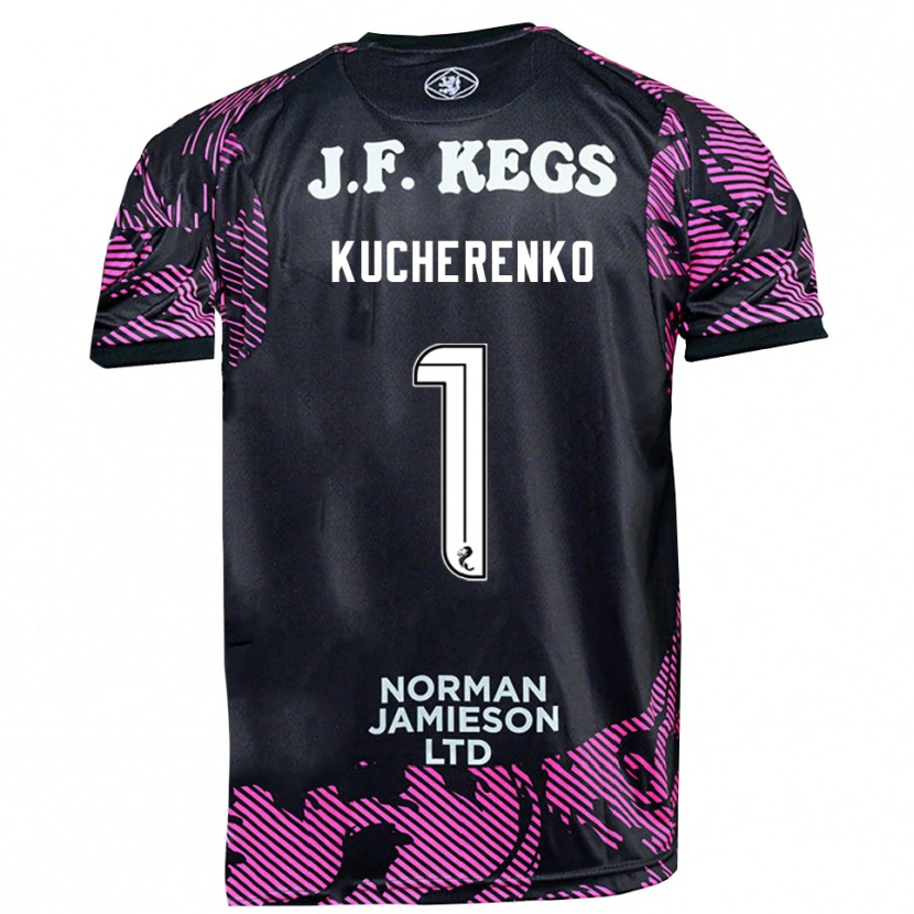 Danxen Homem Yevgeniy Kucherenko #1 Preto Rosa Camisola Guarda-Redes 2025/26 Camisa