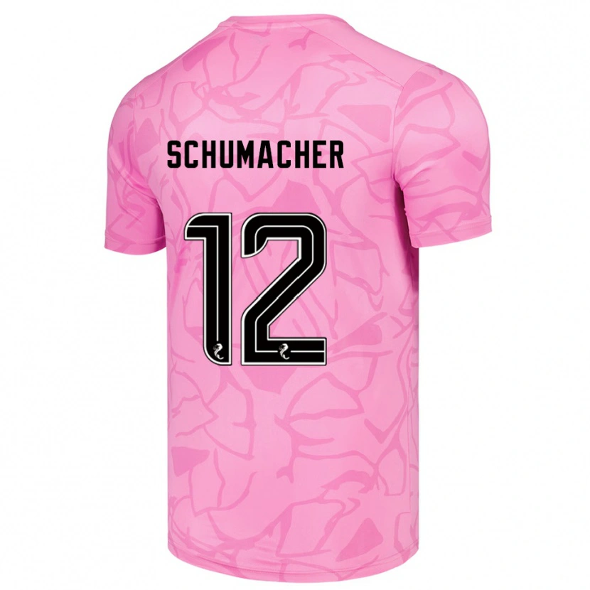 Danxen Homem Noa Schumacher #12 Preto Rosa Camisola Guarda-Redes 2025/26 Camisa