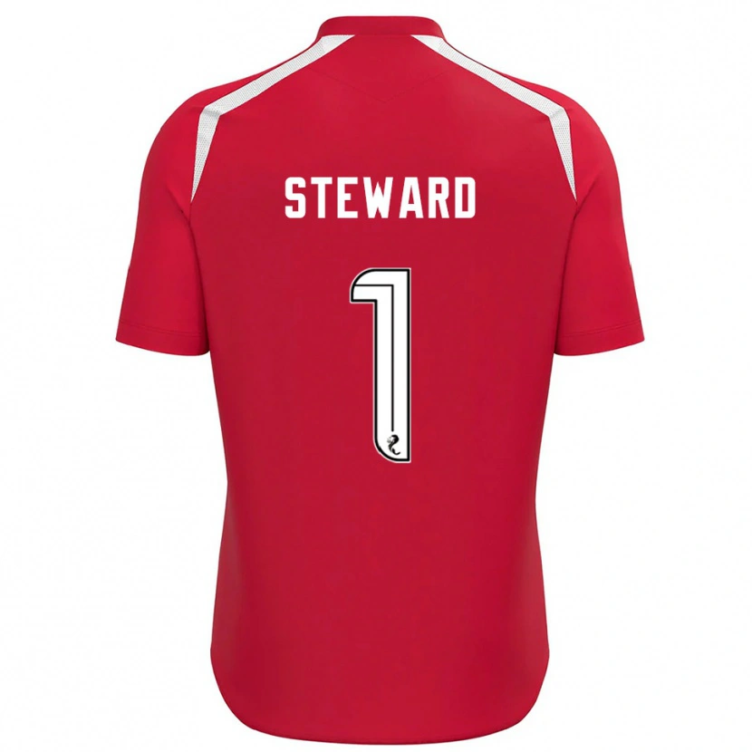 Danxen Homem Toby Steward #1 Branco Vermelho Camisola Guarda-Redes 2025/26 Camisa