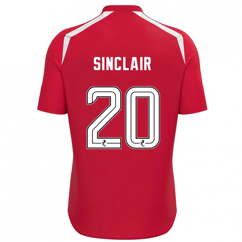 Danxen Homem Ross Sinclair #20 Branco Vermelho Camisola Guarda-Redes 2025/26 Camisa