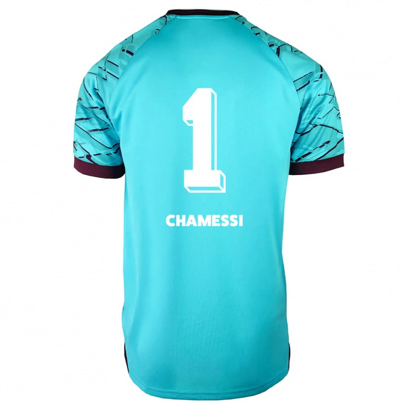 Danxen Homem Ian Chamessi #1 Azul Celeste Roxo Camisola Guarda-Redes 2025/26 Camisa