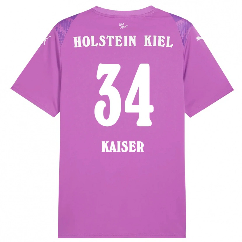 Danxen Homem Konstantin Kaiser #34 Roxo Branco Camisola Guarda-Redes 2025/26 Camisa