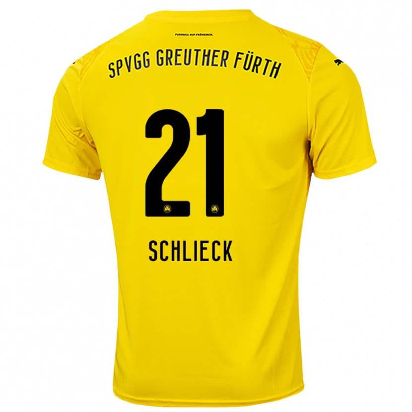 Danxen Homem Timo Schlieck #21 Amarelo Preto Camisola Guarda-Redes 2025/26 Camisa