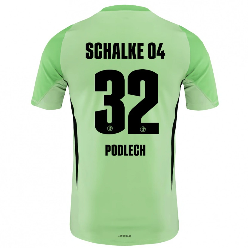 Danxen Homem Luca Podlech #32 Verde Claro Preto Camisola Guarda-Redes 2025/26 Camisa