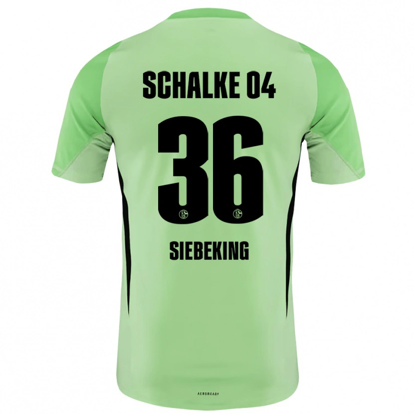 Danxen Homem Johannes Siebeking #36 Verde Claro Preto Camisola Guarda-Redes 2025/26 Camisa