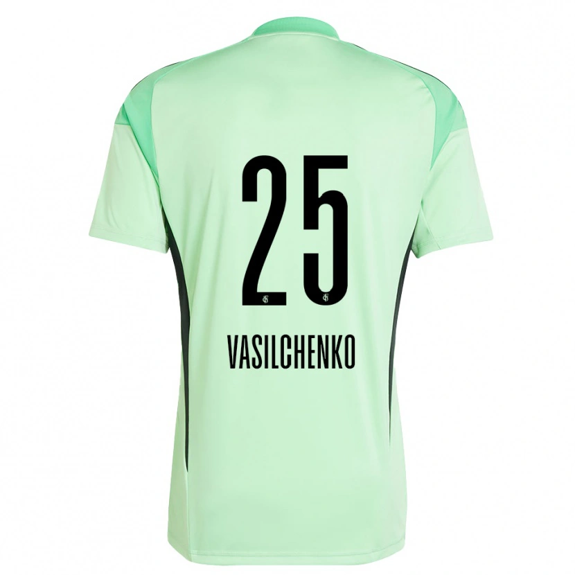 Danxen Homem Leonard Vasilchenko #25 Verde Claro Preto Camisola Guarda-Redes 2025/26 Camisa