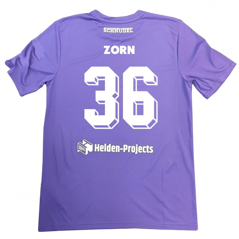 Danxen Homem Emil Zorn #36 Roxo Branco Camisola Guarda-Redes 2025/26 Camisa