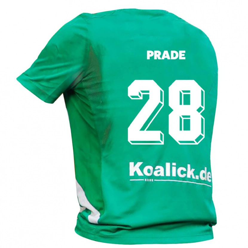 Danxen Homem Adrian Prade #28 Verde Branco Camisola Guarda-Redes 2025/26 Camisa
