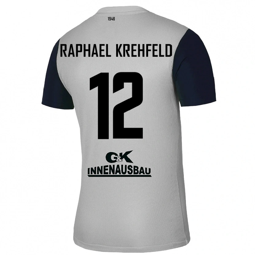 Danxen Homem Luca Raphael Krehfeld #12 Cinza Preto Camisola Guarda-Redes 2025/26 Camisa
