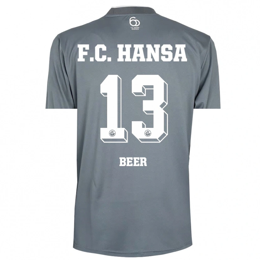 Danxen Homem Darian Beer #13 Cinza Claro Branco Camisola Guarda-Redes 2025/26 Camisa