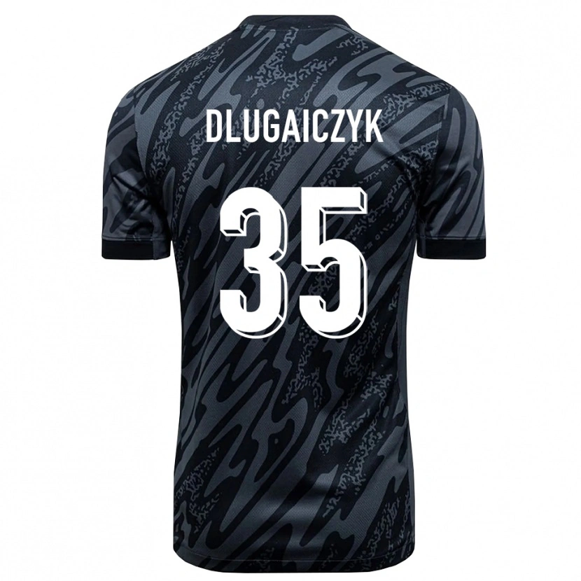 Danxen Homem Alexander Dlugaiczyk #35 Preto Cinza Camisola Guarda-Redes 2025/26 Camisa