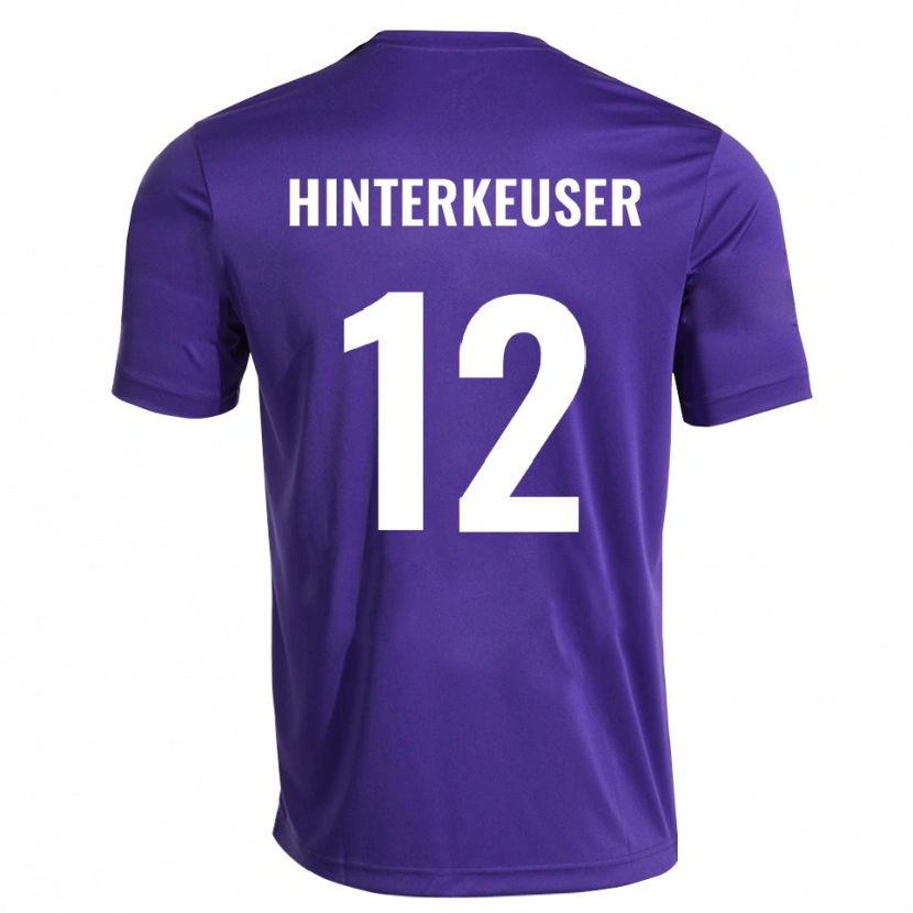 Danxen Homem Thomas Hinterkeuser #12 Roxo Branco Camisola Guarda-Redes 2025/26 Camisa