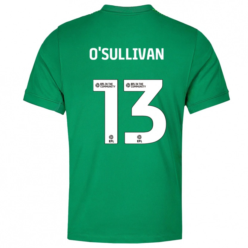 Danxen Homem William O'Sullivan #13 Verde Branco Camisola Guarda-Redes 2025/26 Camisa