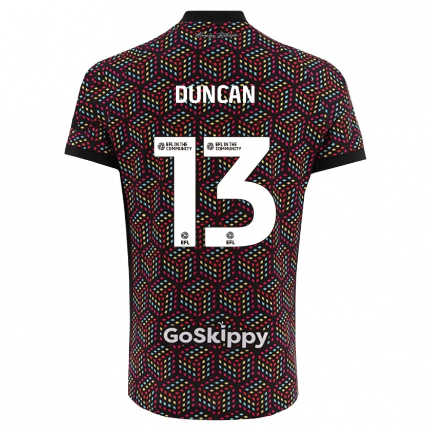 Danxen Homem Joe Duncan #13 Preto Branco Camisola Guarda-Redes 2025/26 Camisa