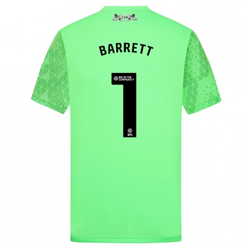 Danxen Homem Jack Barrett #1 Verde Fluorescente Camisola Guarda-Redes 2025/26 Camisa
