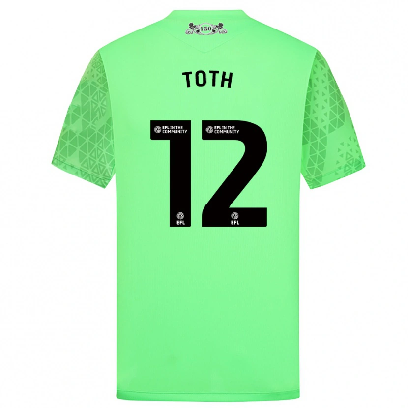 Danxen Homem Balázs Tóth #12 Verde Fluorescente Camisola Guarda-Redes 2025/26 Camisa