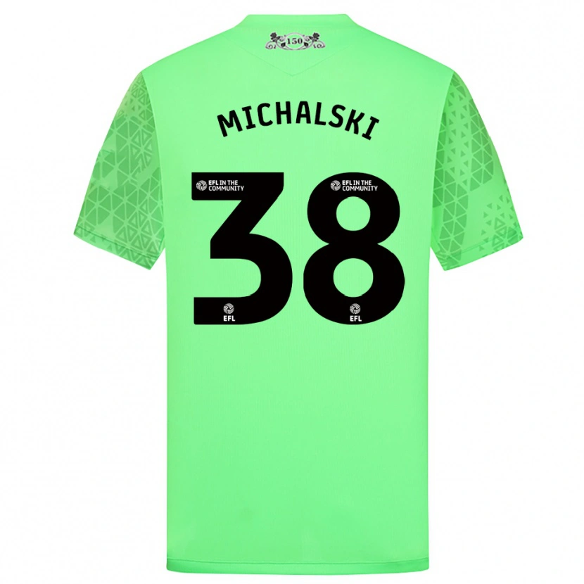 Danxen Homem Nicholas Michalski #38 Verde Fluorescente Camisola Guarda-Redes 2025/26 Camisa