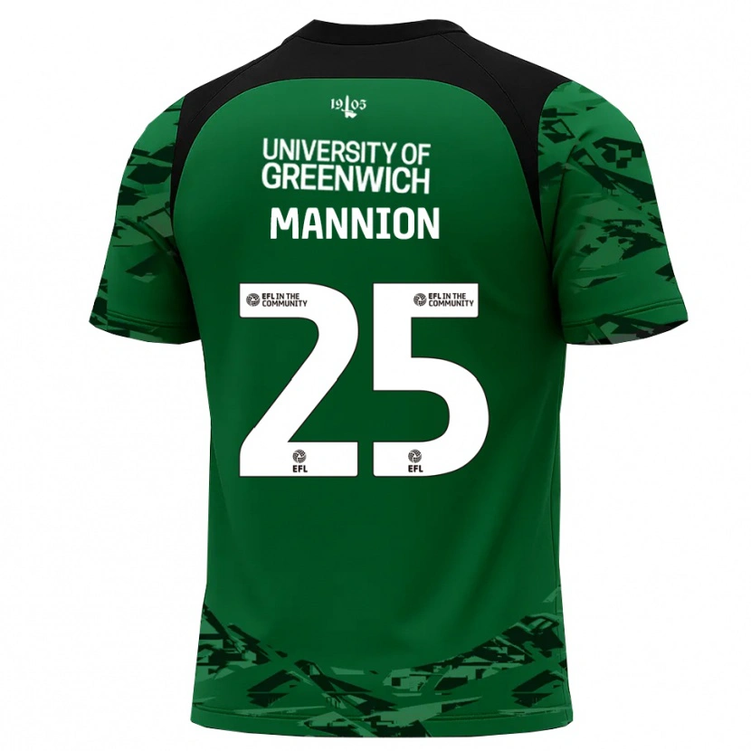 Danxen Homem Will Mannion #25 Verde Preto Camisola Guarda-Redes 2025/26 Camisa