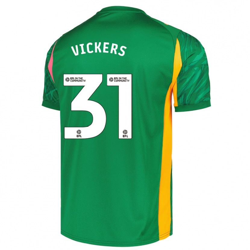Danxen Homem Josh Vickers #31 Verde Rosa Camisola Guarda-Redes 2025/26 Camisa