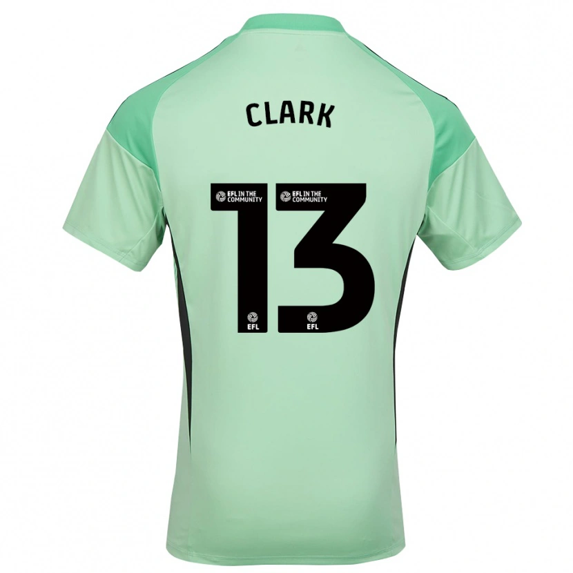 Danxen Homem Olivia Clark #13 Preto Verde Claro Camisola Guarda-Redes 2025/26 Camisa