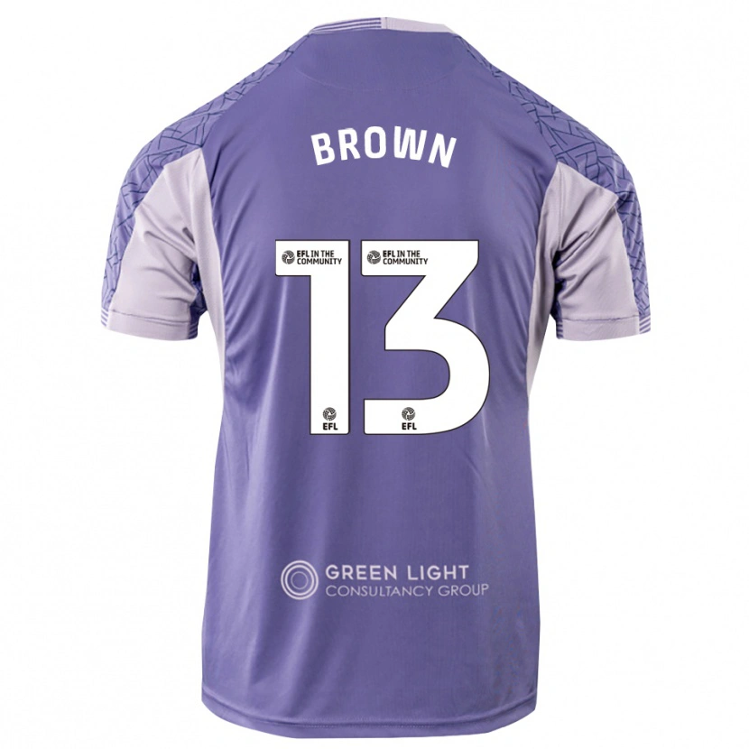 Danxen Homem Mason Brown #13 Roxo Claro Camisola Guarda-Redes 2025/26 Camisa