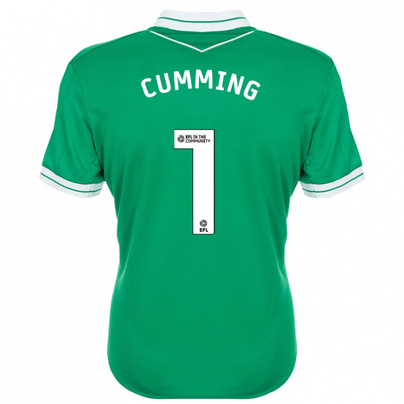 Danxen Homem Jamie Cumming #1 Verde Branco Camisola Guarda-Redes 2025/26 Camisa