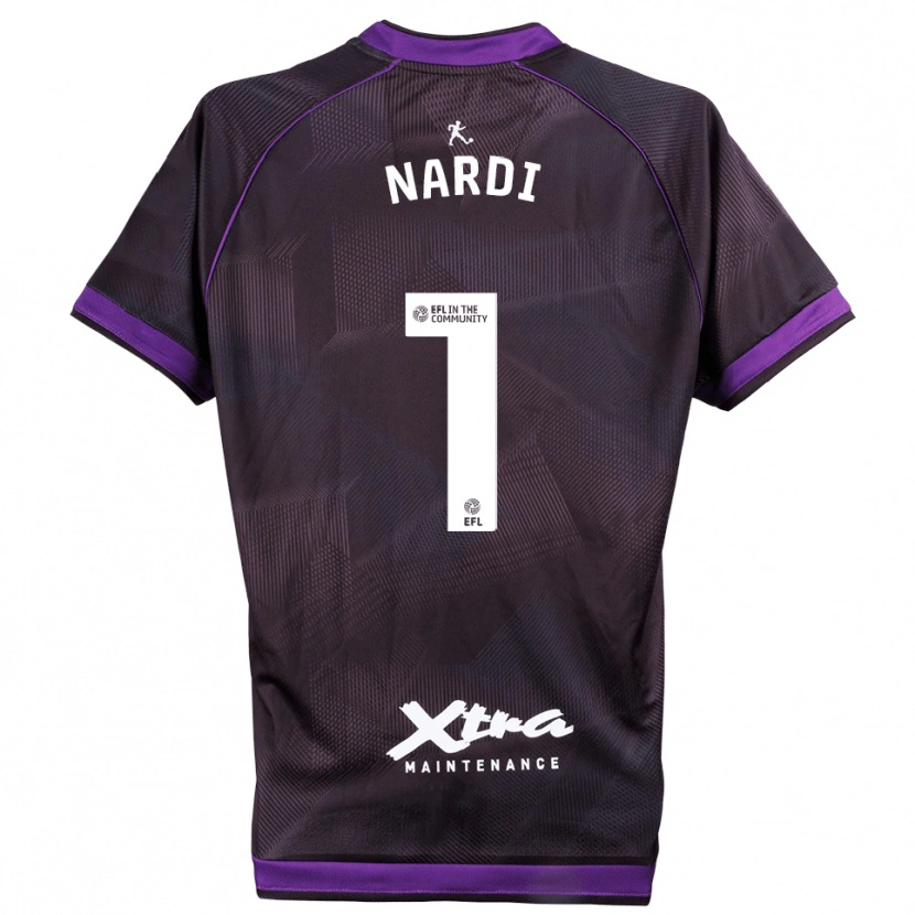 Danxen Homem Paul Nardi #1 Branco Roxo Camisola Guarda-Redes 2025/26 Camisa