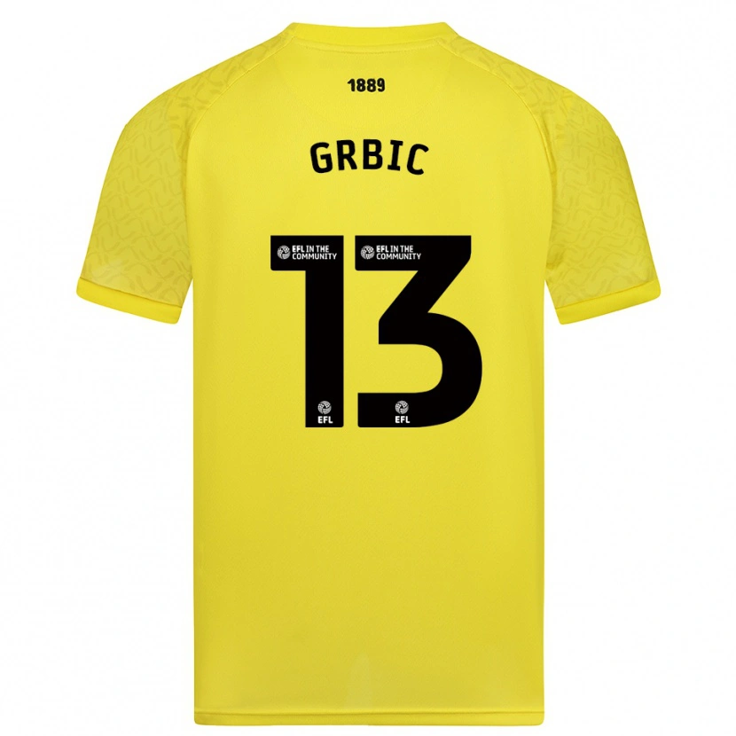 Danxen Homem Ivo Grbic #13 Amarelo Preto Camisola Guarda-Redes 2025/26 Camisa