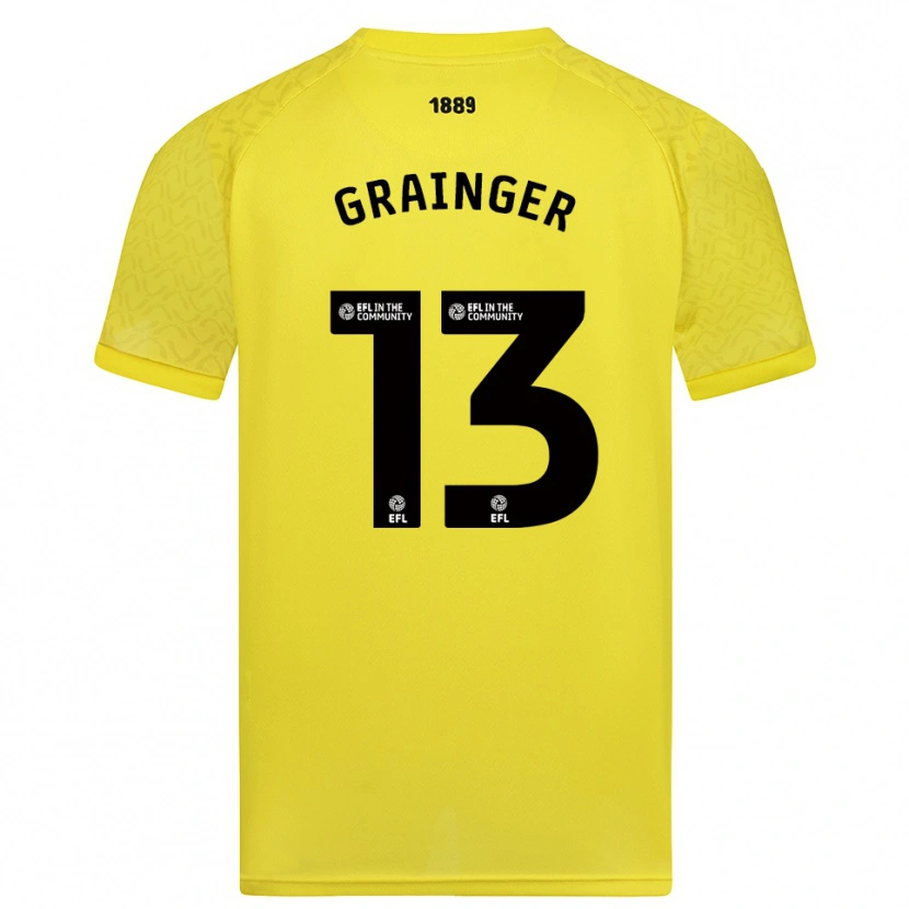 Danxen Homem Benjamin Grainger #13 Amarelo Preto Camisola Guarda-Redes 2025/26 Camisa