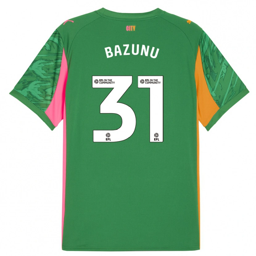 Danxen Homem Gavin Bazunu #31 Verde Laranja Camisola Guarda-Redes 2025/26 Camisa