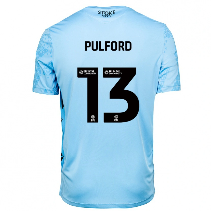 Danxen Homem Lucas Pulford #13 Azul Céu Preto Camisola Guarda-Redes 2025/26 Camisa