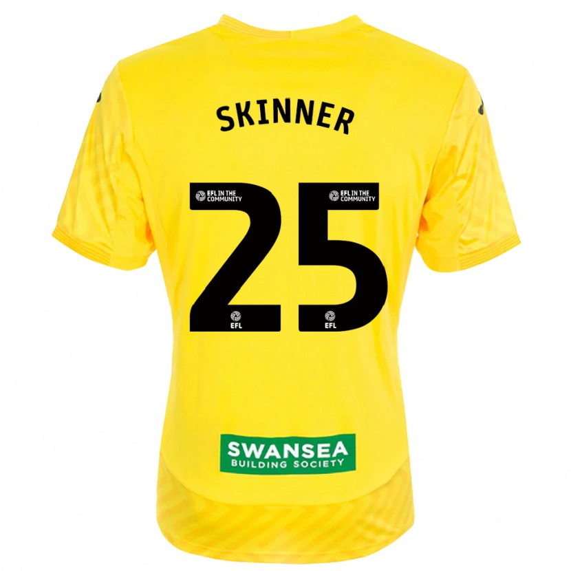 Danxen Homem Claire Skinner #25 Amarelo Preto Camisola Guarda-Redes 2025/26 Camisa