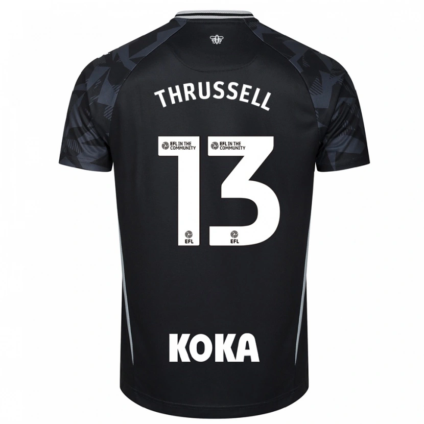 Danxen Homem Sebastian Thrussell #13 Azul Preto Camisola Guarda-Redes 2025/26 Camisa