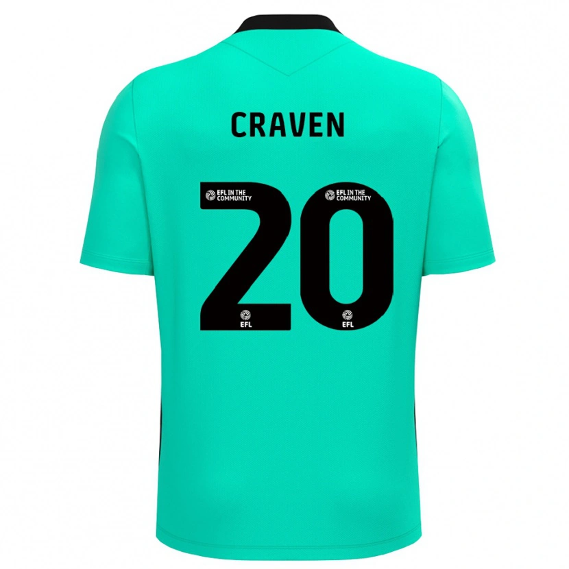 Danxen Homem Lizzie Craven #20 Turquesa Médio Camisola Guarda-Redes 2025/26 Camisa