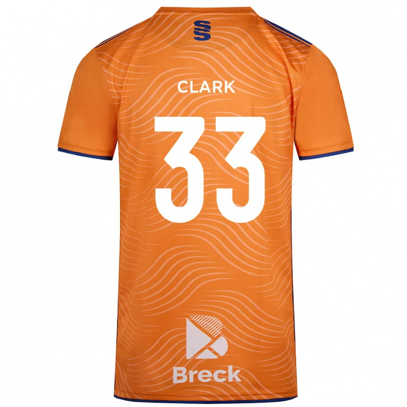 Danxen Homem Charlie Clark #33 Preto Laranja Camisola Guarda-Redes 2025/26 Camisa